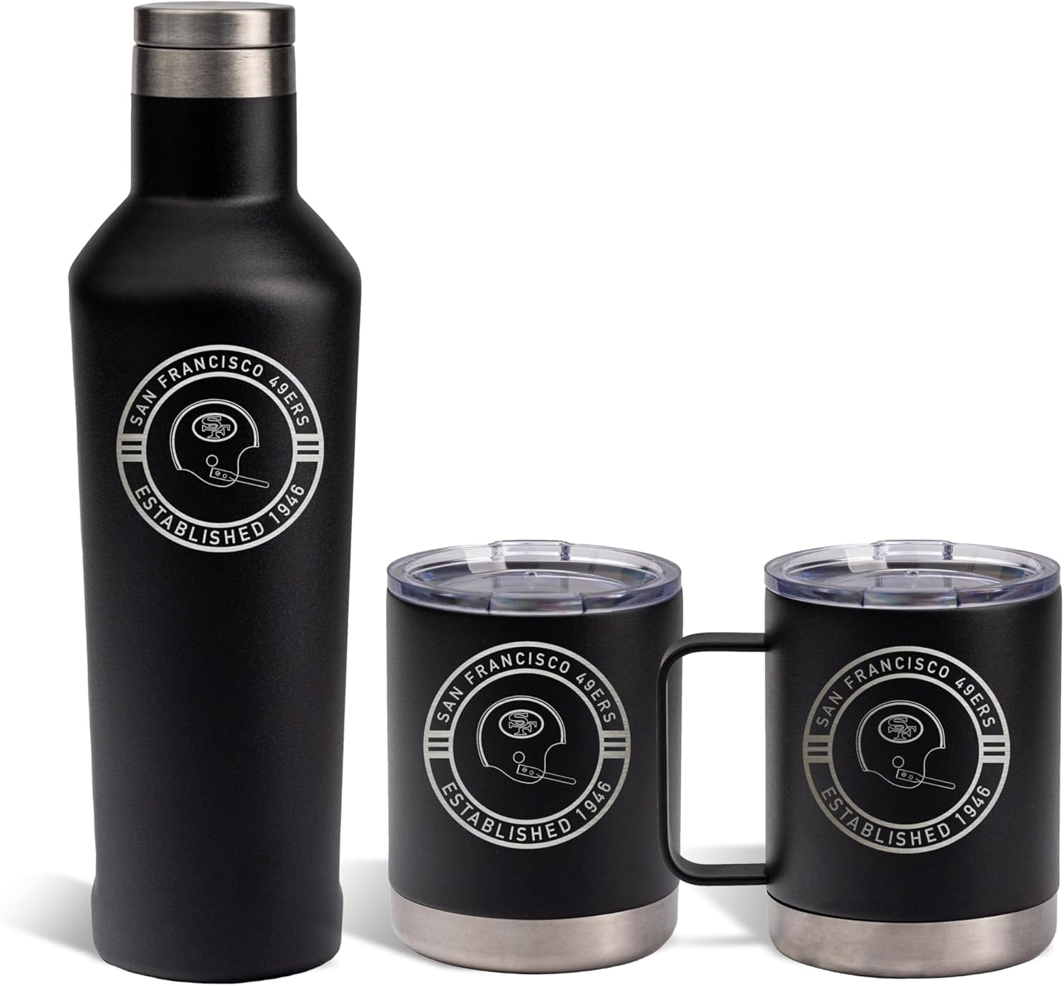 The Memory Company Team Logo AM/PM Set 12/12/17oz (Coffee Cup, Water Bottle, and Lowball)