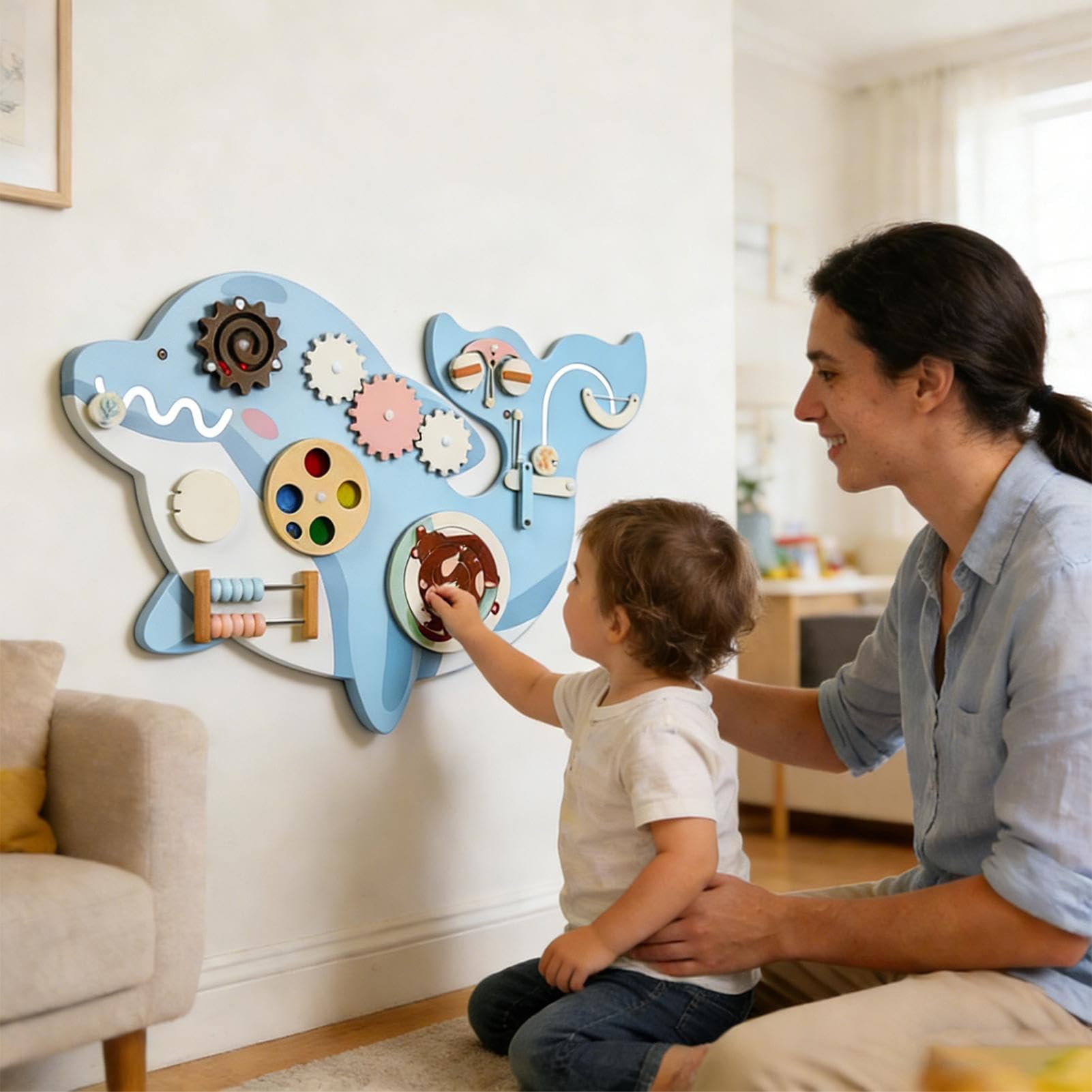Tavola Sensoriale da Parete Giocattolo Educativo per la Infanzia | Centro di Apprendimento e Attività da Parete Per Bambini In Casa Asilo Scuola Materna Aula E Sala Giochi