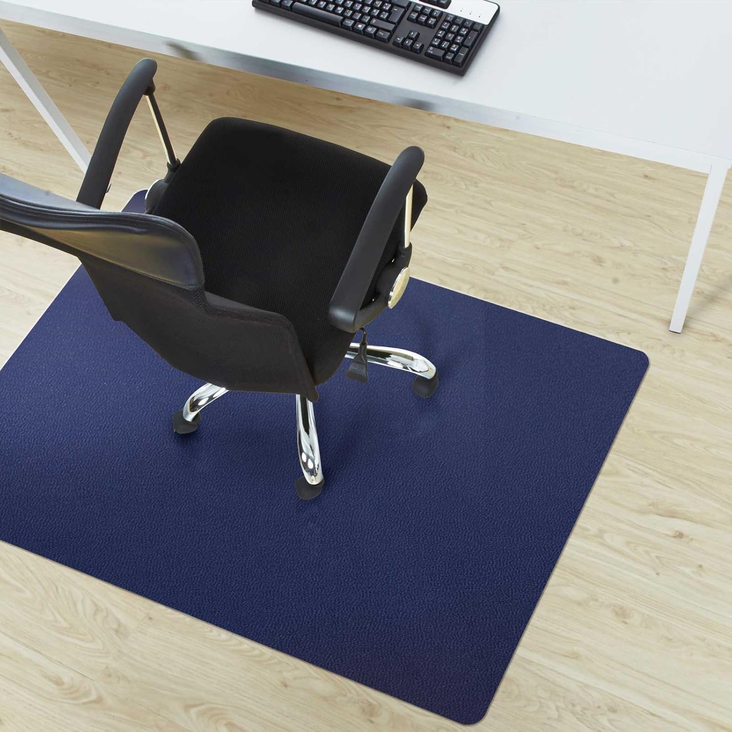 Chair Mat for Hard Floors | Polypropylene Chair Floor Protector | Colored Floor Mat for Office and Home | 100% BPA, Phthalate & Odor Free | 30"x48" | Multiple Colors | Dark Blue