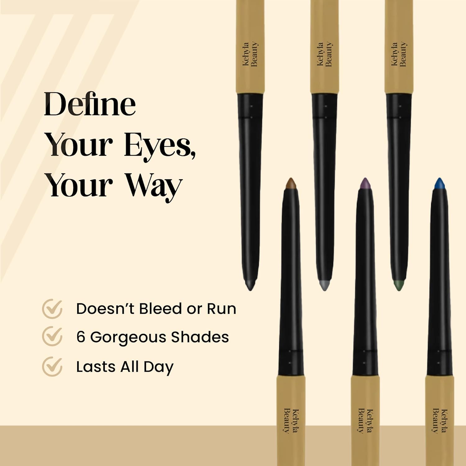 Kehyla Beauty™ Eyeliner for Older Women, Gel Cream Pencil with Soft Glide Formula, Smudge-Proof Long-Lasting Eye Liner for Smooth Precision and All-Day Definition - Image 5
