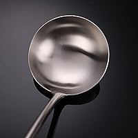 Vista 5 de FJNATINH Juego de Espátula para Wok y Cucharón de Sopa - Juego de Herramientas de Utensilios para Wok de Acero Inoxidable 304, 2 Piezas
