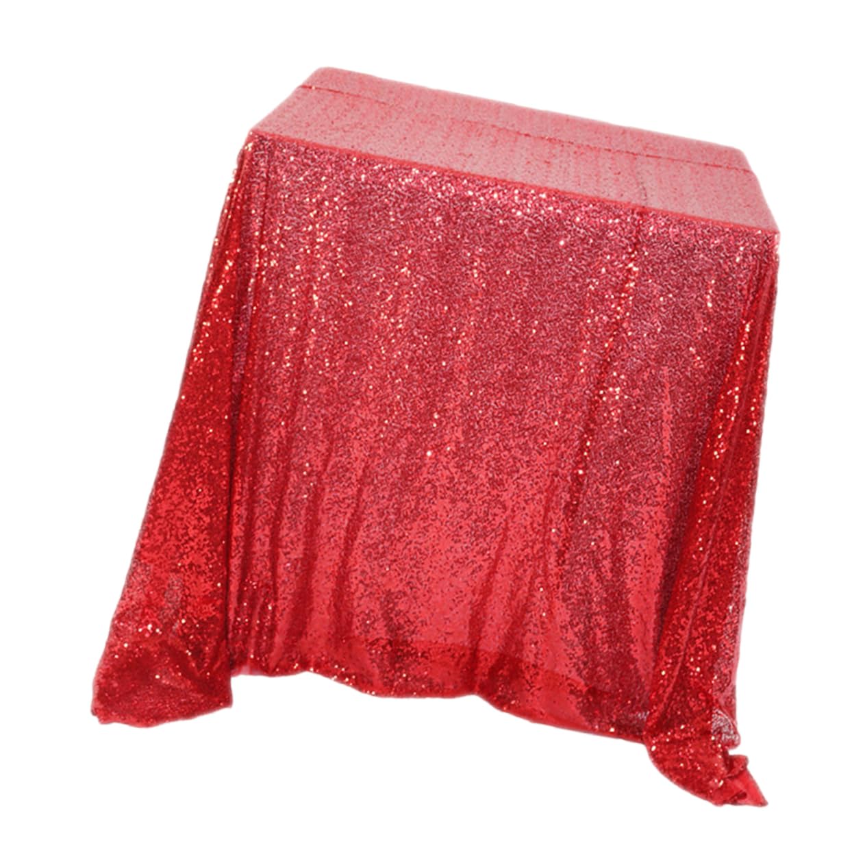 Nappe paillettes rouges pour votre buffet de mariage et réception élégante