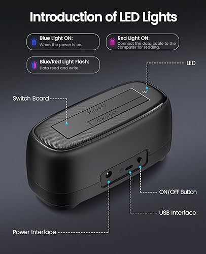 Miniatura 7 de ORICO Estación de acoplamiento de disco duro USB 3.2 Gen 1 a SATA Caja de disco duro 1 bahía para SSD HDD de 2.5 y 3.5 pulgadas hasta 20 TB con