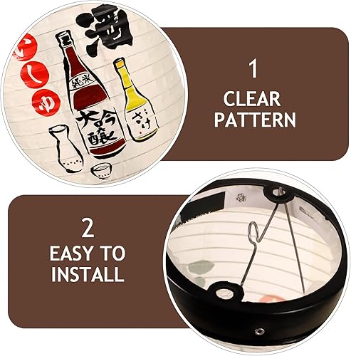 Miniatura 4 de Housoutil 2 unids decoración japonesa, decoración japonesa, linterna de seda japonesa, linterna de ciruela, sushi, restaurante, farol japonés,