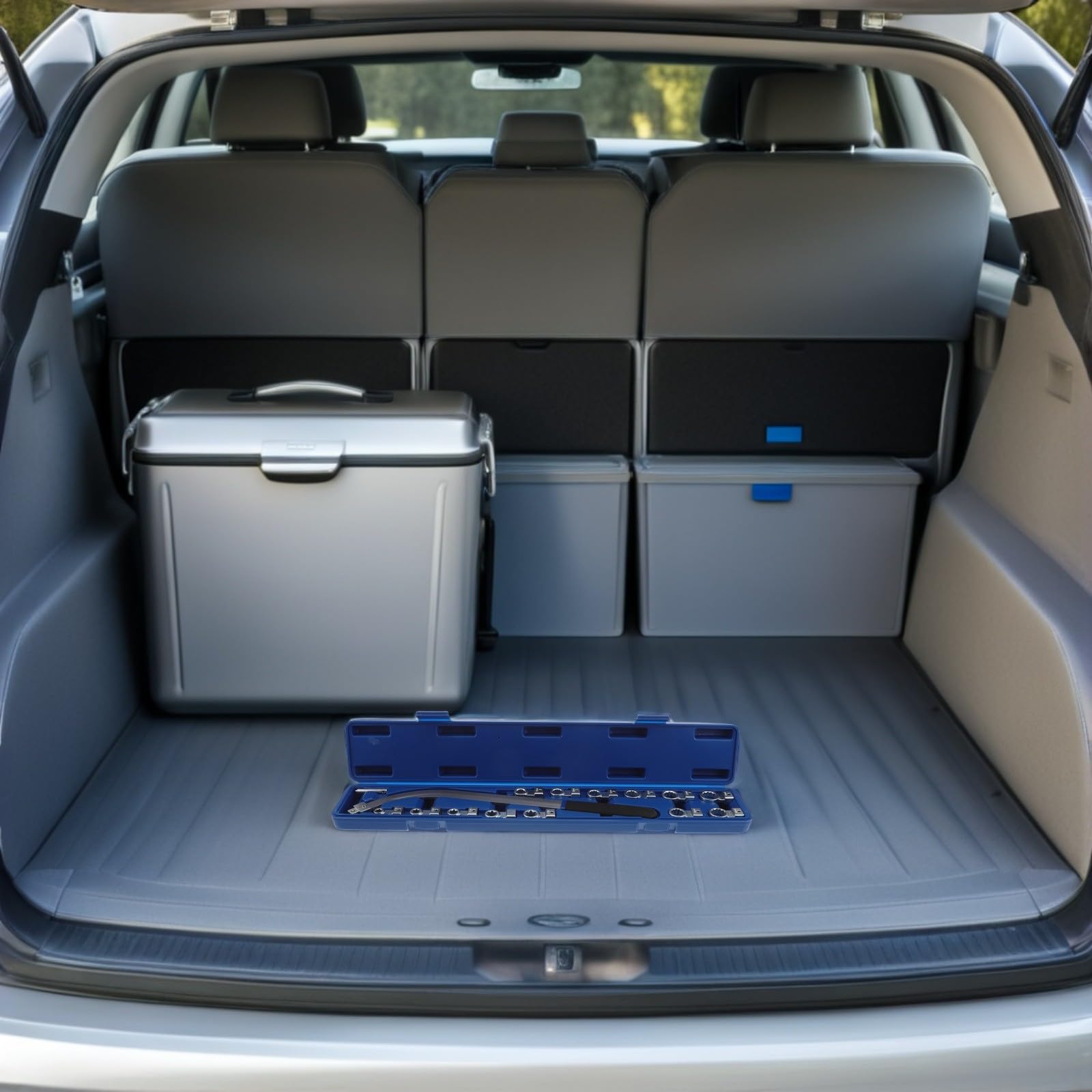 Zerodeko de 15 Outils Argenté en Acier pour Réglage et Démontage Conception Ergonomique de Galet Tendeur de Courroie pour Réparation Moteur Automobile