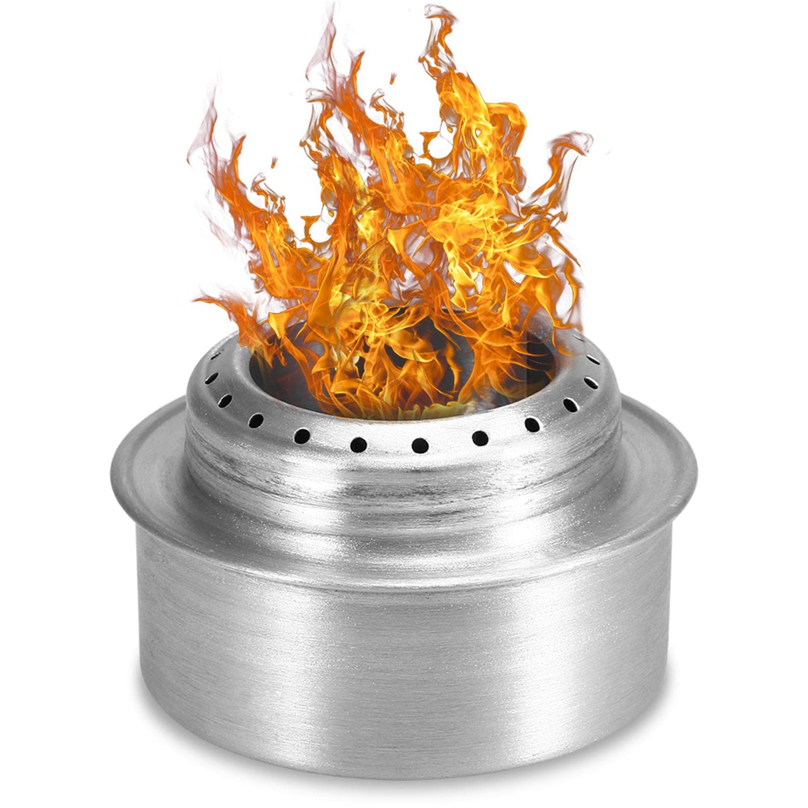 Heresell 1 Alcohol Burner For Fondue, Aluminum Alloy Spirit Alcohol Stove With Lid, Portable Fondue Pot Burner Paste Burner For Outdoor Picnic Backpacking Hiking