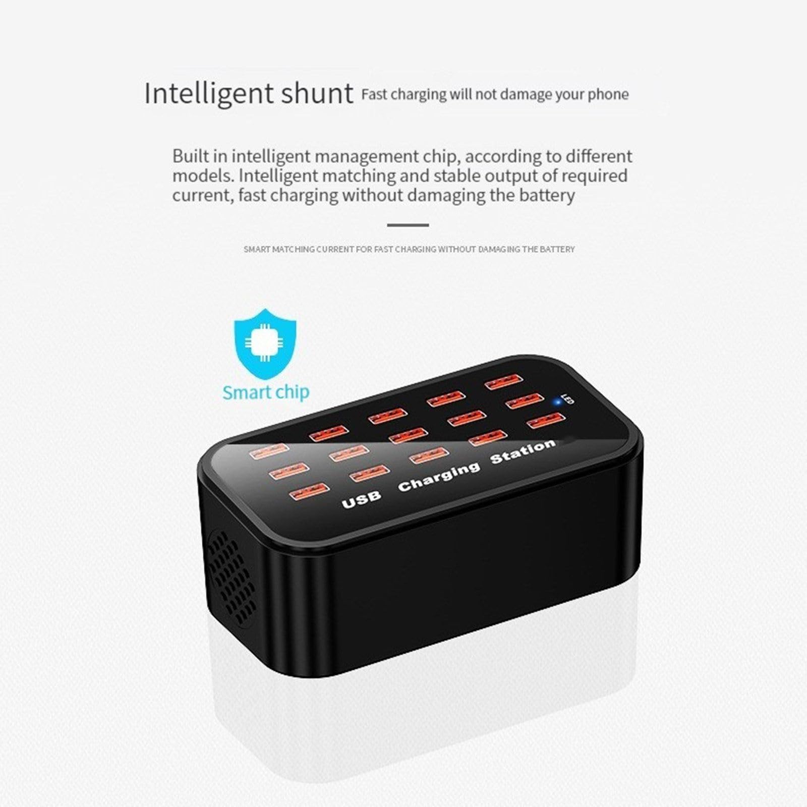 Chargeur USB 16 Ports pour téléphone Portable, Multi-Ports, Prise USB 100W, adapté aux tablettes et téléphones