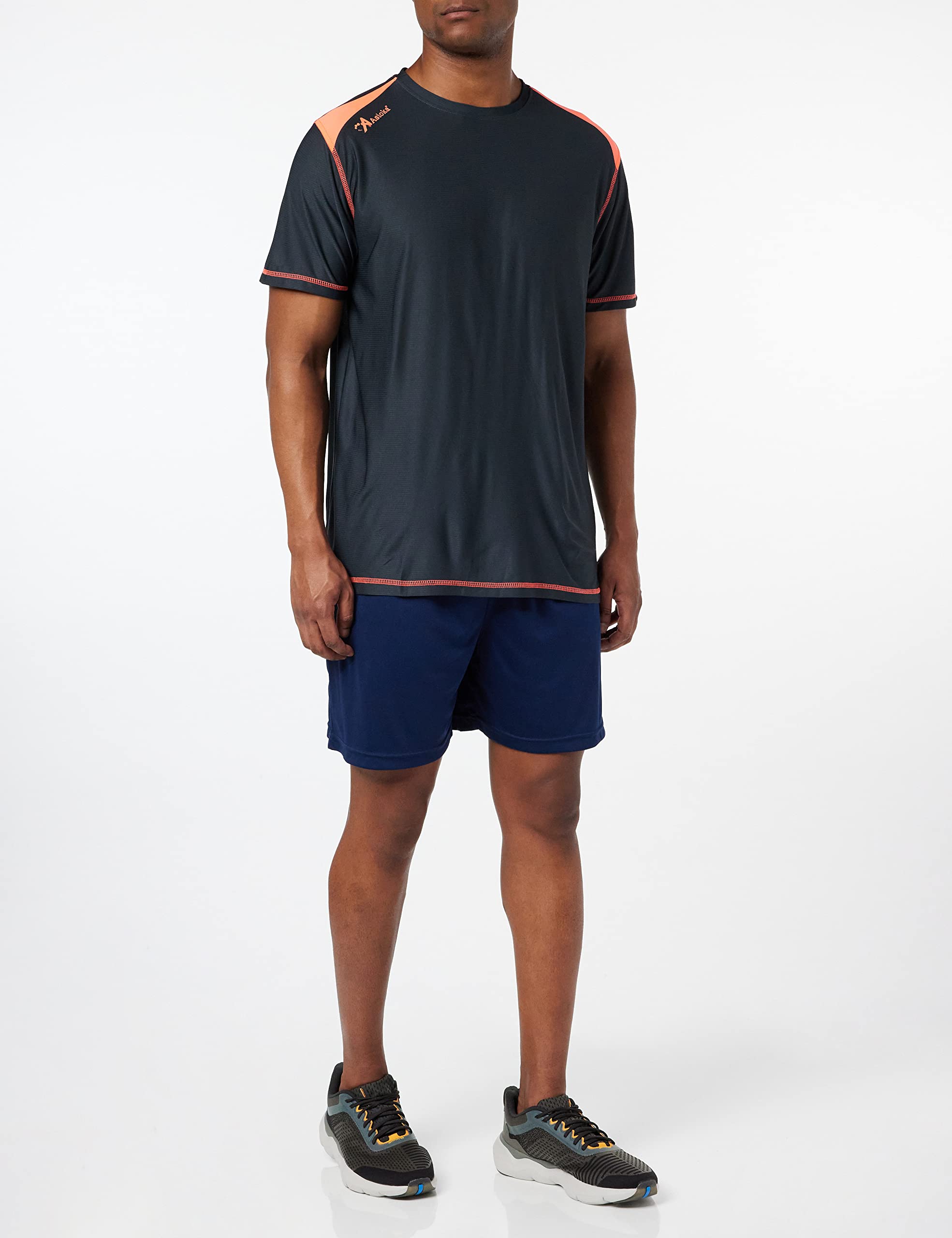 ASIOKA 182/17 Koszulka techniczna kombinowana Unisex dla dorosłych, XL, Marengo/pomarańczowy