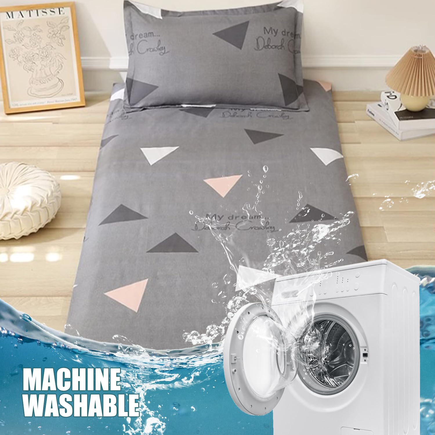 D,90x200cm, Futon Materasso Copertura Queen/King Size con Cerniera Copriletto Giapponese Wrap Completo Tappetino Letto Pieghevole Fodera Futon Rivestimento per Materasso Futon