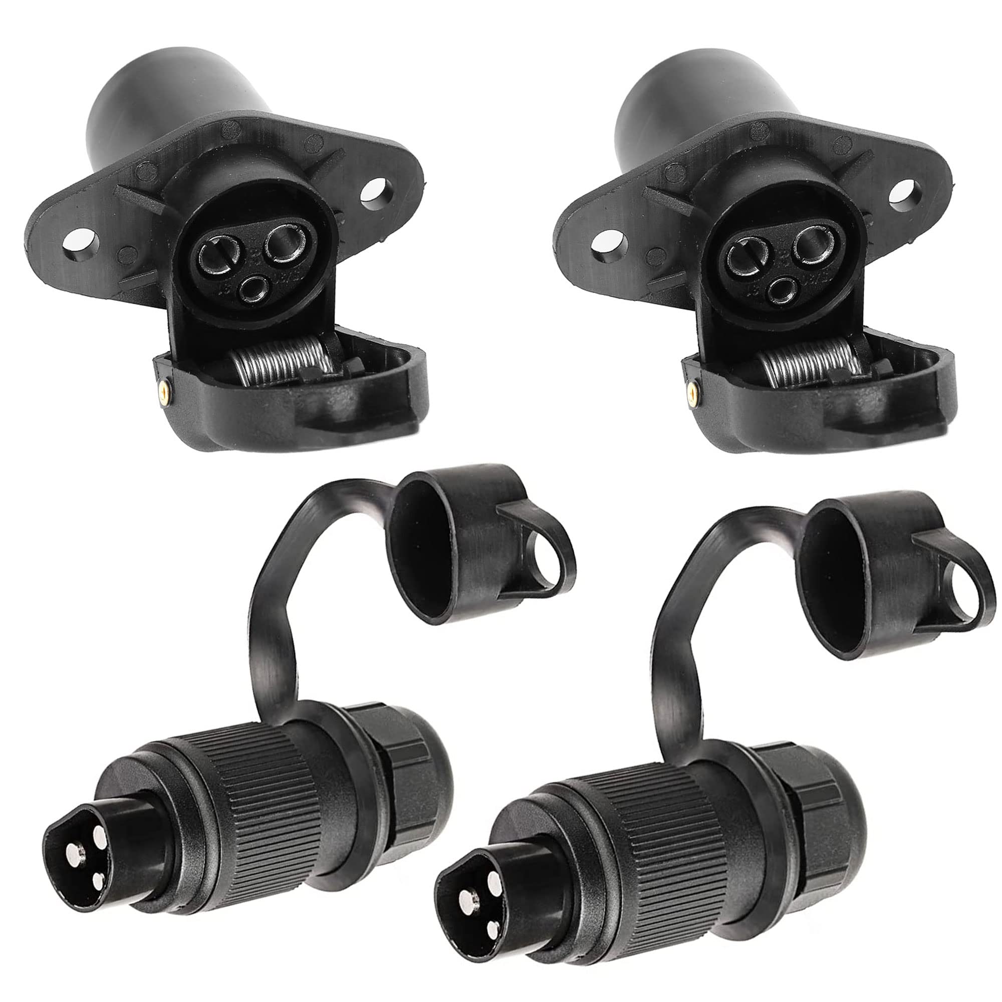 DARKGUARD Traktor 3Poliger Stecker und 3Poliger Steckdose 12