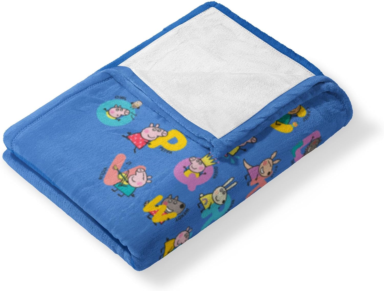 Peppa Pig Silk Touch Throw Blanket, Peppa Learns, Cozy Character Decor, Official Licensed Design, Soft Bedding for Boys Girls, Couch Bed, 50x60 Inch