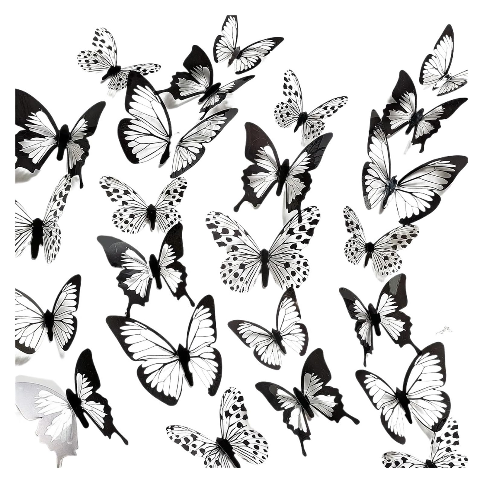 3D Butterfly Wall Decoration 12Pcs 3D Hollow Golden Silver Butterfly Wall Stickers Art Home Decorations Decals for Party Wedding Display(24Pcs)