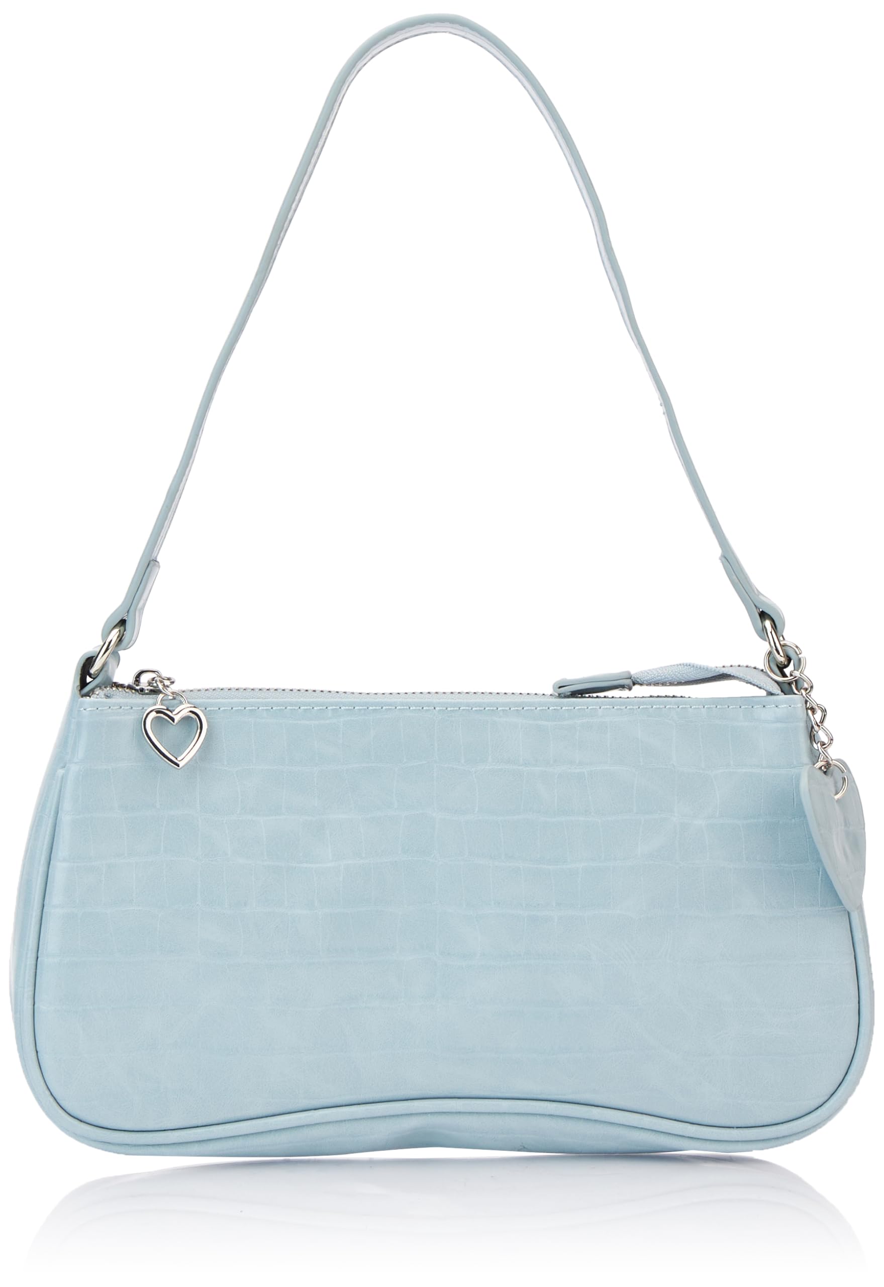 hoona Women's Reptile Embossed Shoulder Bag, lightblue, One Size