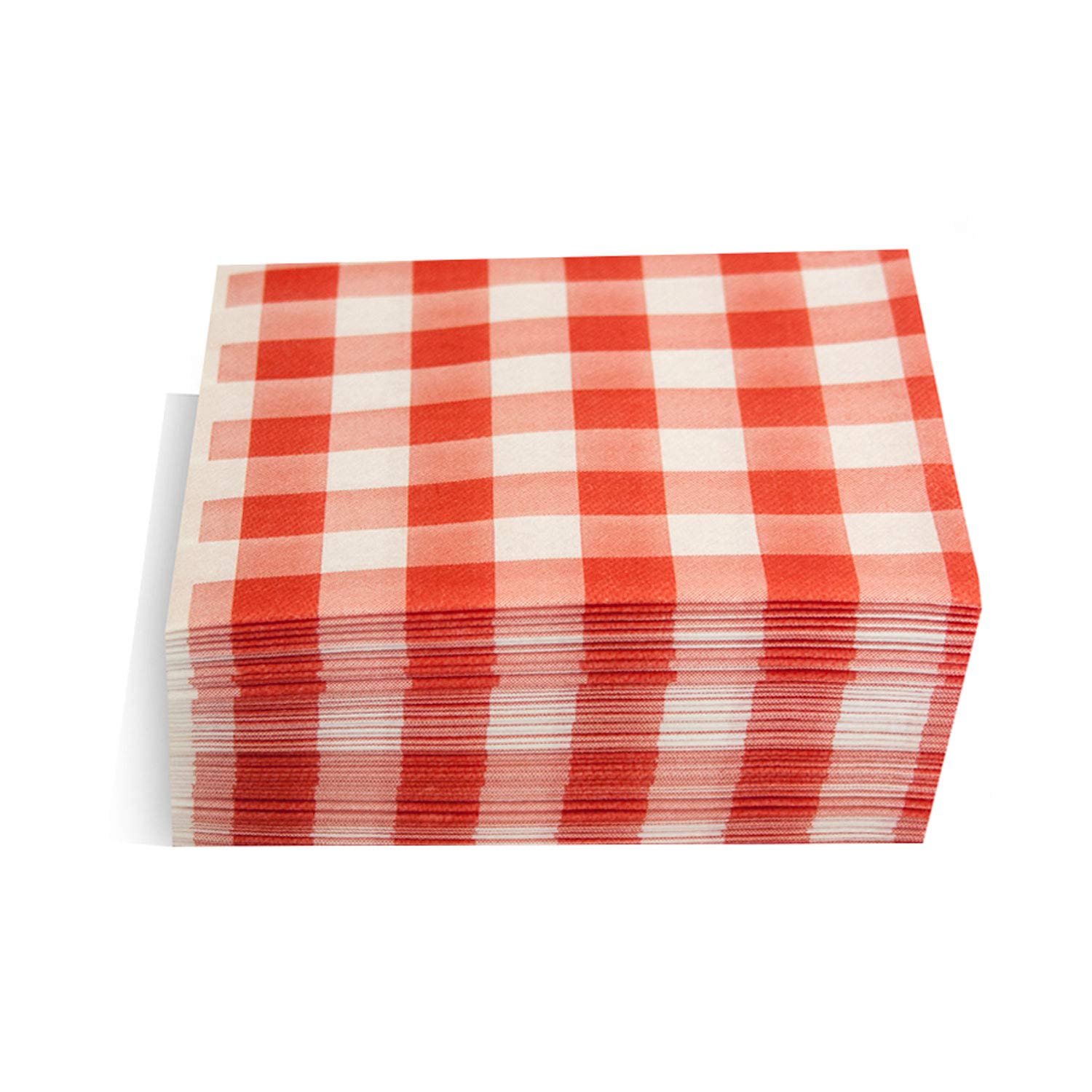 Serviettes Airlaid 40 x 40 cm Vichy Rouge 50 sztuk