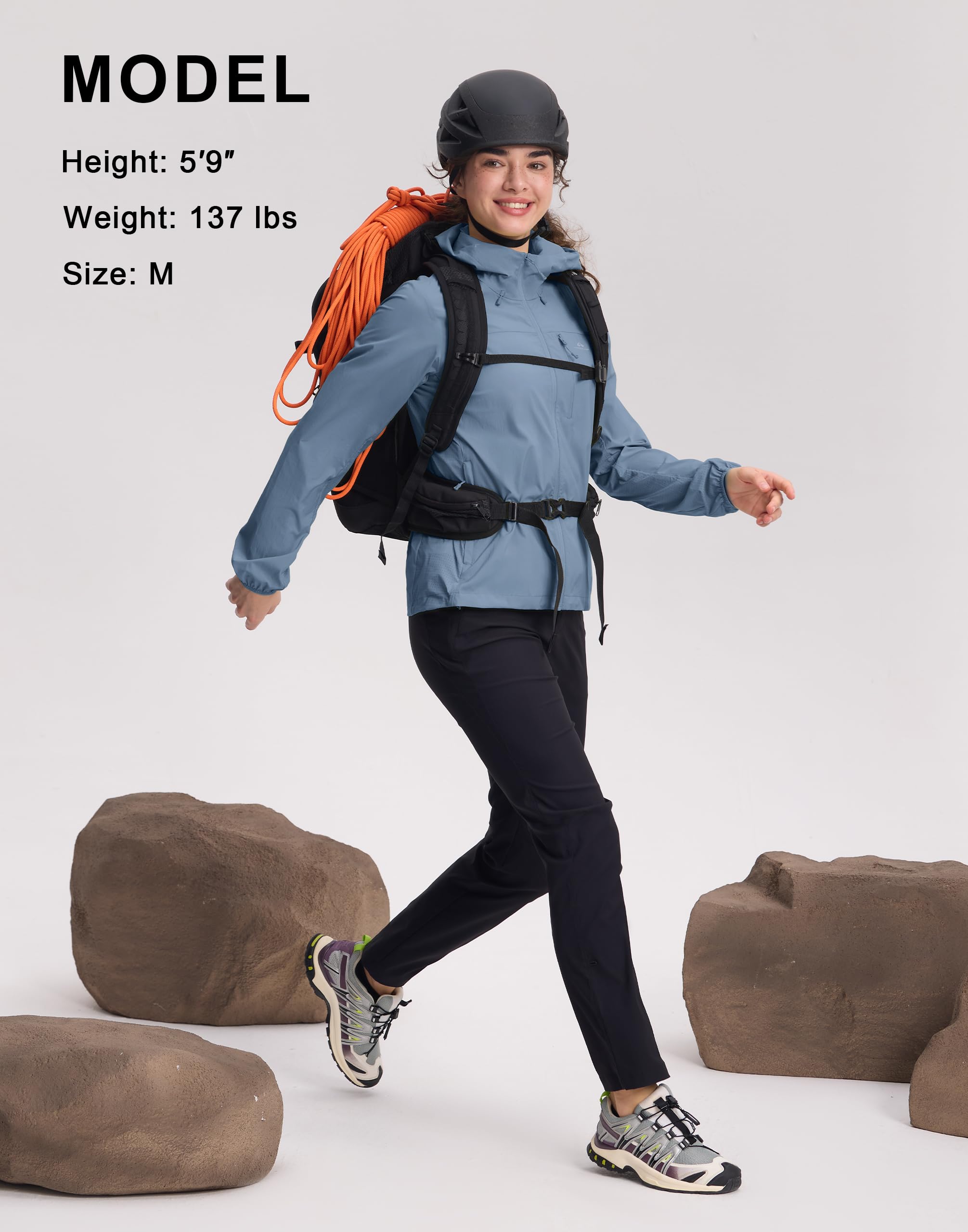 Pioneer Camp Windbreaker Damen Laufjacke Windjacke Leicht Wasserdicht Atmungsaktiven-UPF 100+ Sonnenschutz，Wasserabweisend Robust-Reisen, Laufen, Wandern