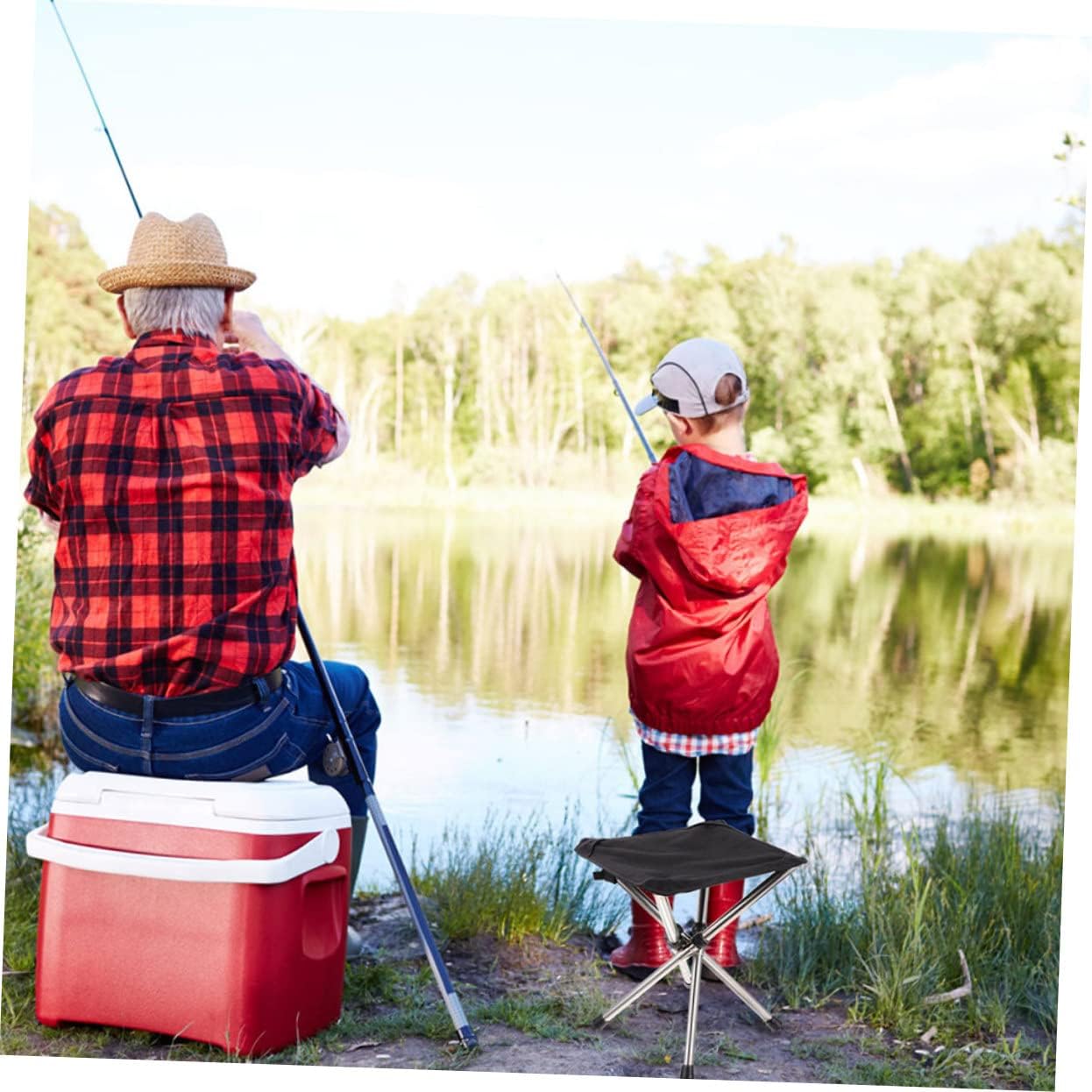 Outdoor Folding Chair Telescopic Camping Stool Lightweight Portable Leisure Fishing Seat