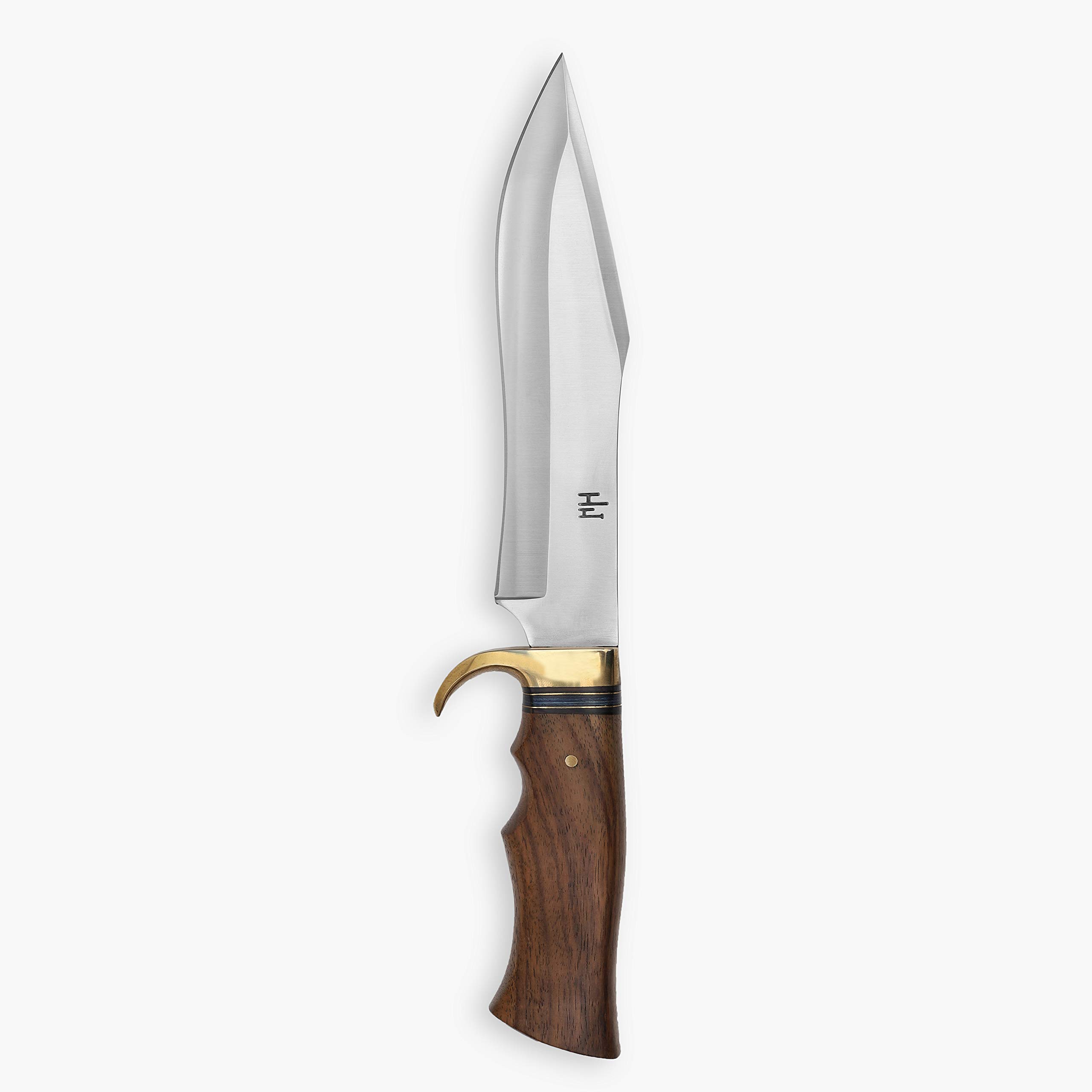 Hobby Hut HH-340 Coltello da Caccia con Fodero, 34,29 cm Coltello Bushcraft in Acciaio 420C, Coltello a Lama Fissa, Manico in Legno di Noce Progettato per la Caccia e Il Campeggio