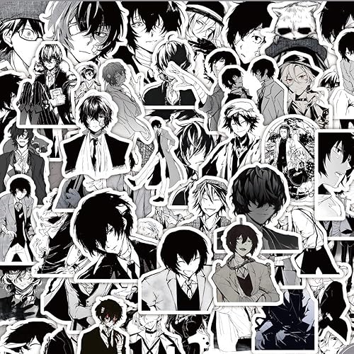 60 calcomanías de dibujos animados en blanco y negro para perros callejeros, dibujos animados, anime, bricolaje, patineta, portátil, teléfono, disponible en Yaxa Colombia