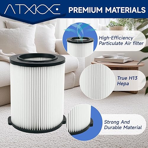 Miniatura 37 de ATXKXE VF5000 Filtro de repuesto para aspiradoras ridgd de 5 a 20 galones en seco y húmedo WD1450 WD0970 WD1270 WD09700 WD06700 WD1680 WD1851