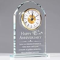 Vista 17 de YWHL Regalos de Reloj del 25º Aniversario de Boda para Pareja, Regalos de Recuerdo del 25º Aniversario para Esposo/Esposa, Decoración de Reloj