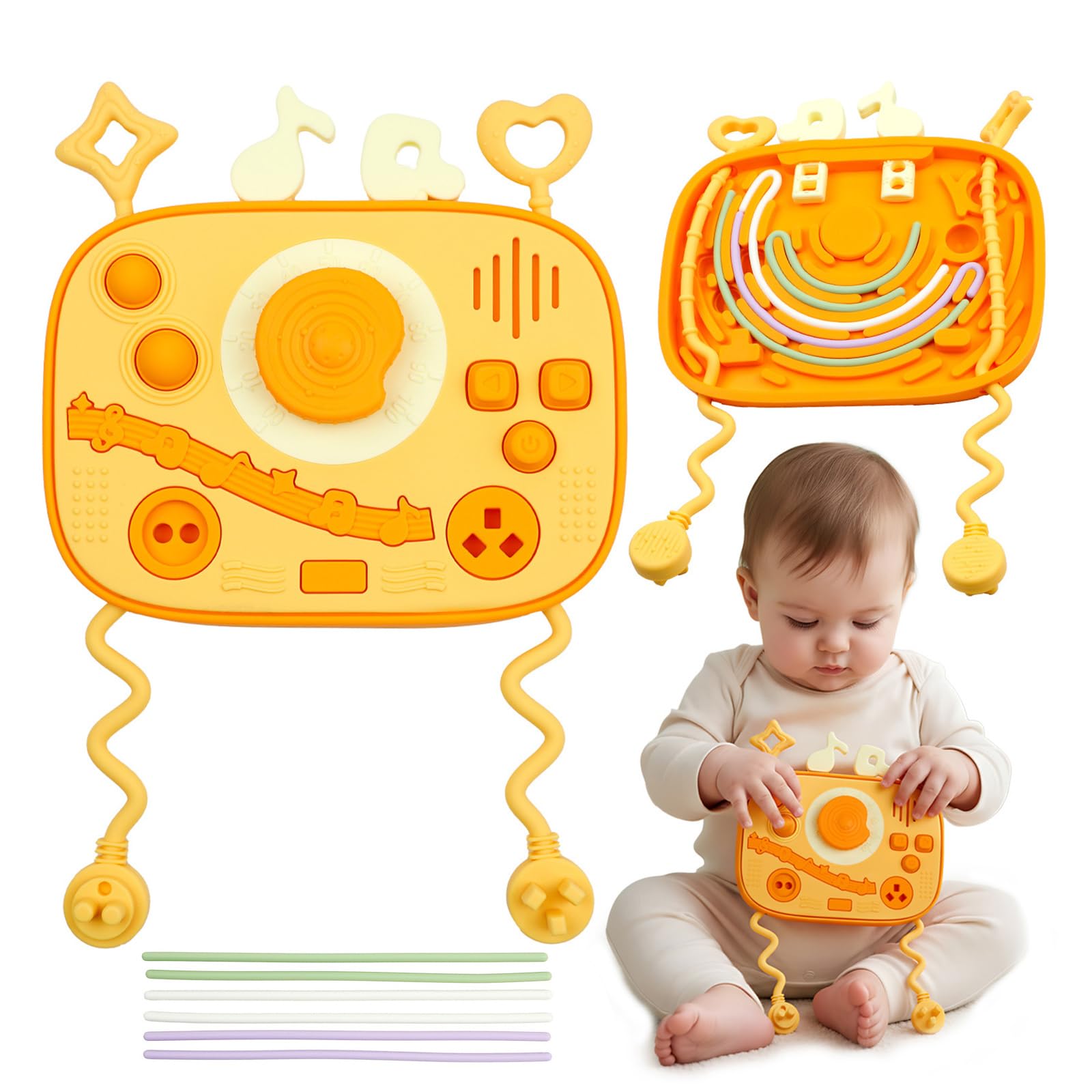JOYVOVO Montessori Busy Board for Toddlers 1+, Sensory Activity Board for Fine Motor Skills, Preschool Educational Learning Toy, Autism Fidget Travel Toy for Car Airplane, Birthday Gift for Boys Girls