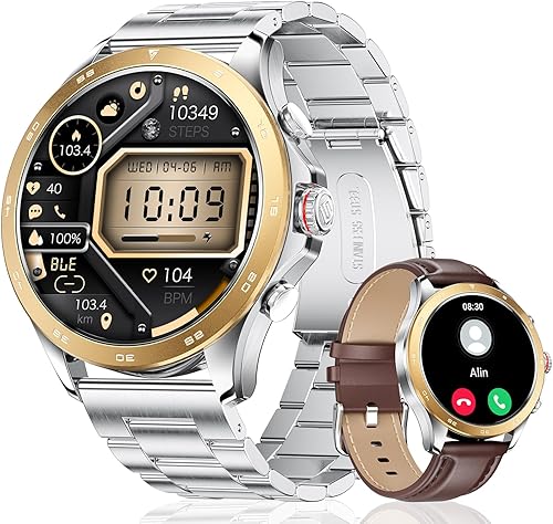 Miniatura 8 de LIGE Relojes inteligentes para hombres, reloj inteligente de 1.32 pulgadas con llamadas Bluetooth, mensajes de empuje, 20 modos deportivos de
