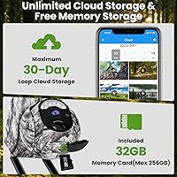 Vista 6 de Vyze-Link 4G LTE Cellular Trail Camera, Outdoor Wireless Solar Game Cameras with Sim Card, Colorful Night Vision, Motion Activated, IP66, 360°