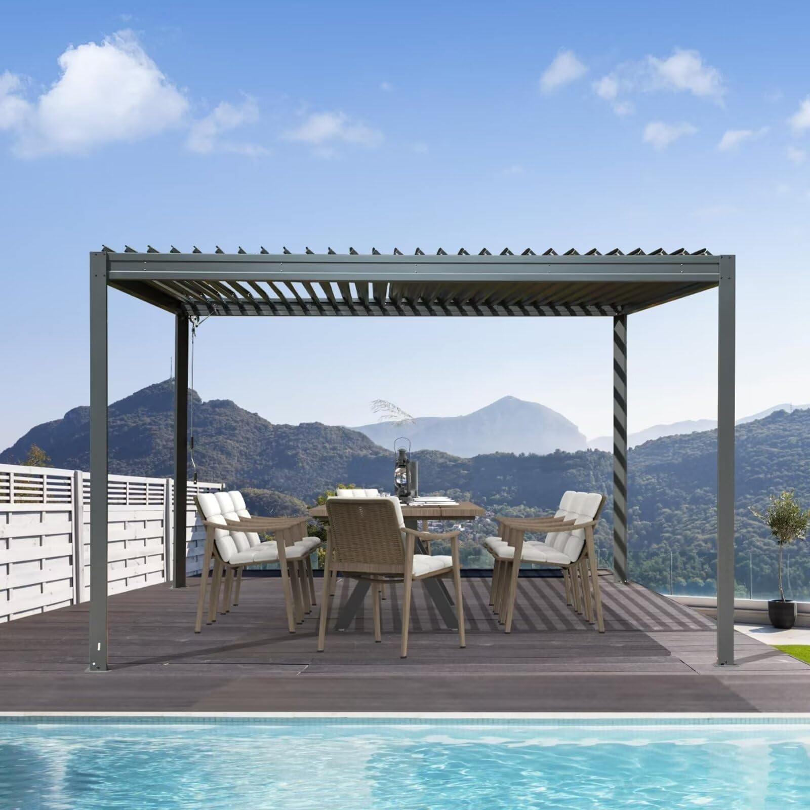 Domi 10x13 Louvered Pergola