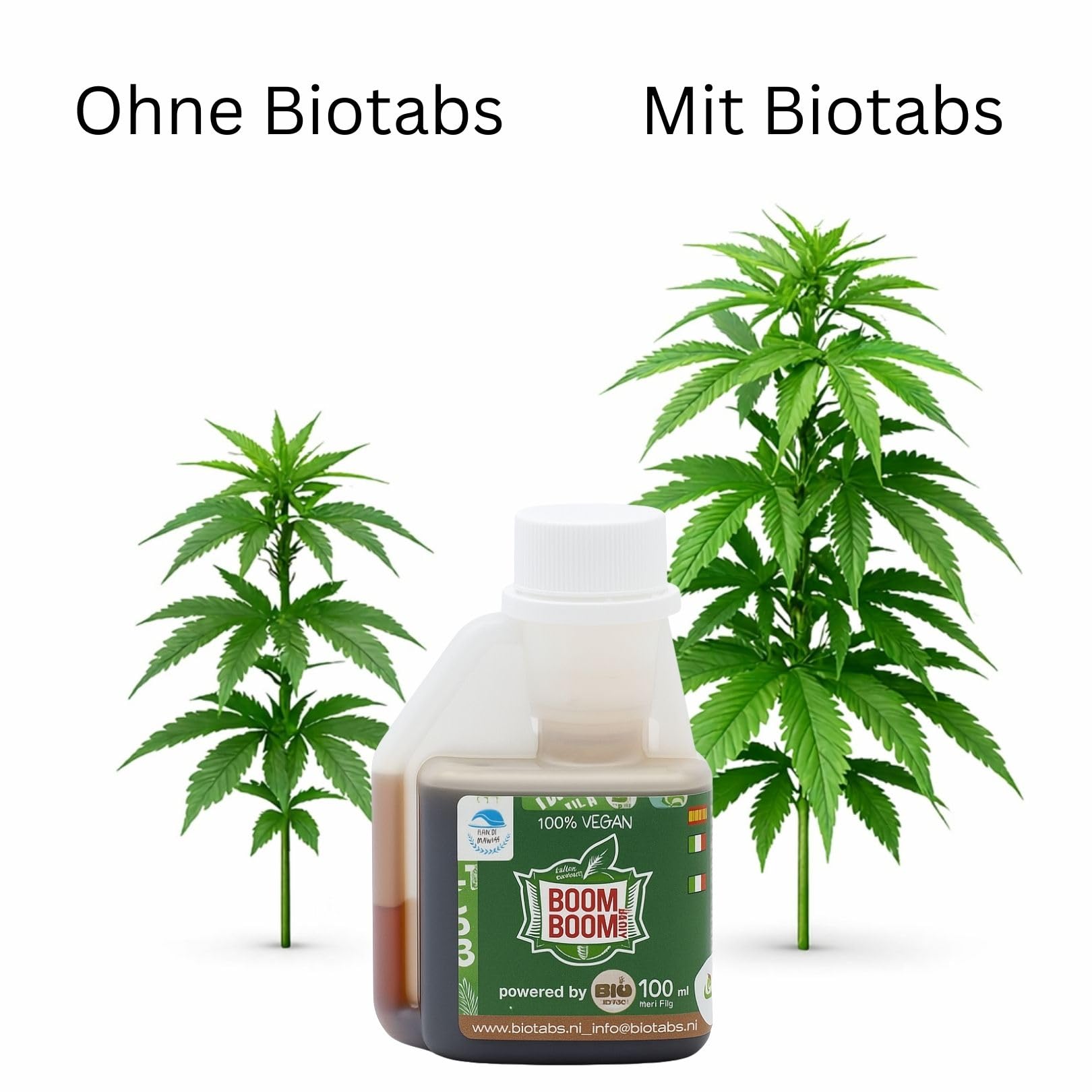 Weedness Biotabs Boom Boom Spray 250 ml - Naturdünger Grow Flüssig Bio Orchideen Bonsai Organische Dünger Set Kit