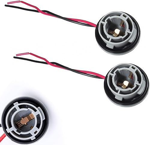 Xotic Tech - 2 adaptadores de arnés de cableado hembra 1156 7506 BA15S, reparación de extensión para bombillas LED, luces traseras de freno,