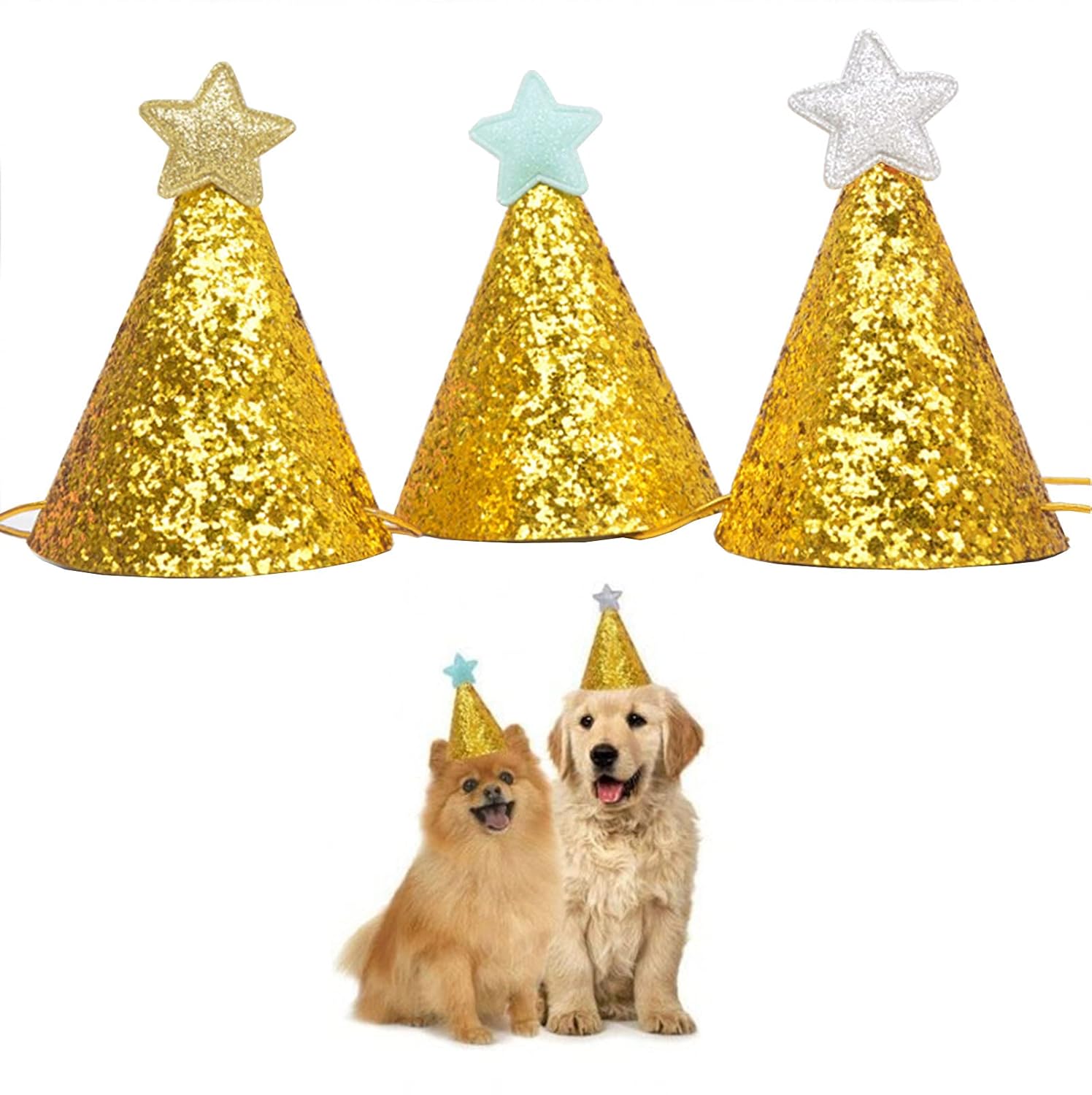 3 Pcs Pet Birthday Hat for Dog and Cat Party Decoration Accessories,Cat