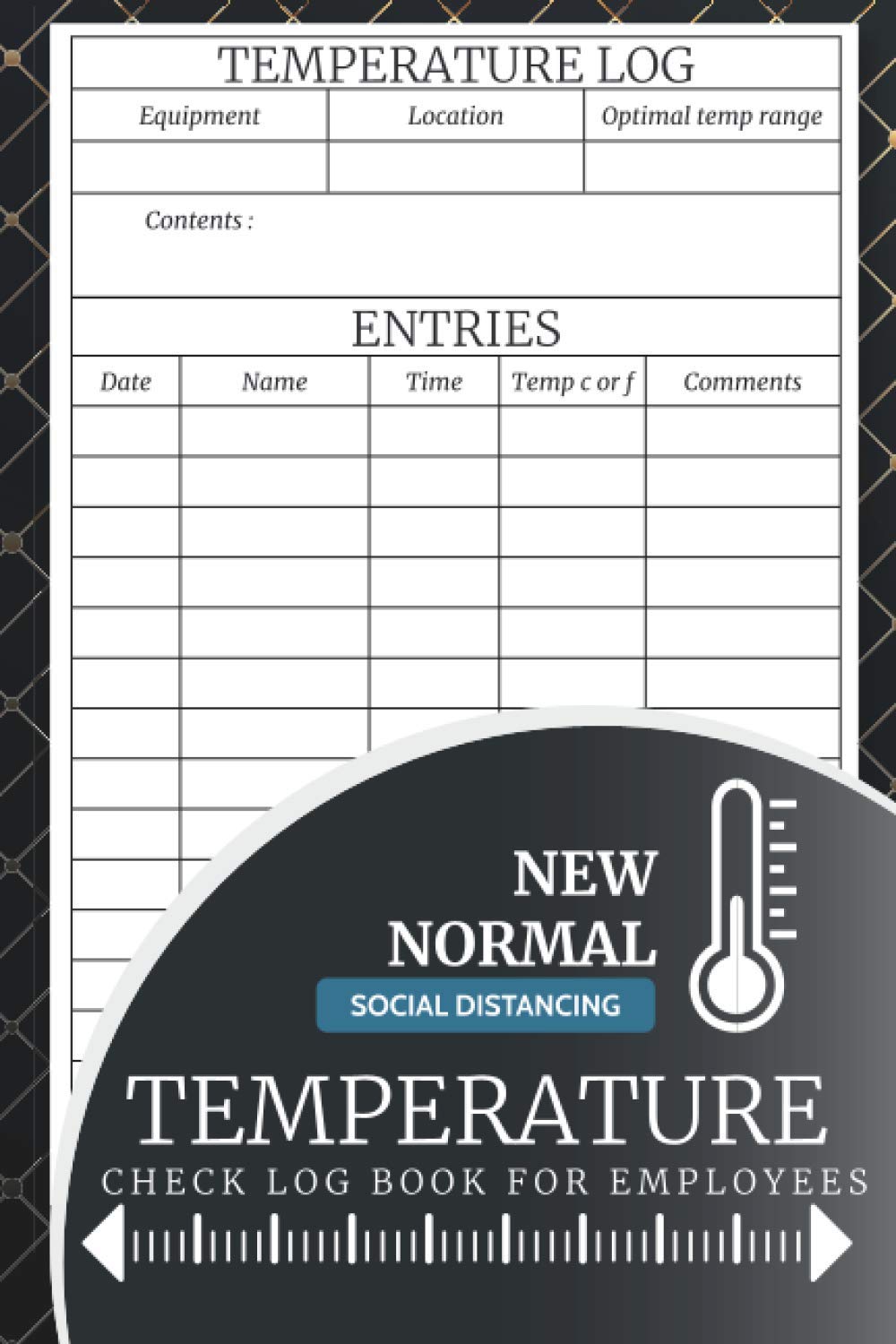 Temperature check Log Book for Employees: Temperature Record & Track Employees