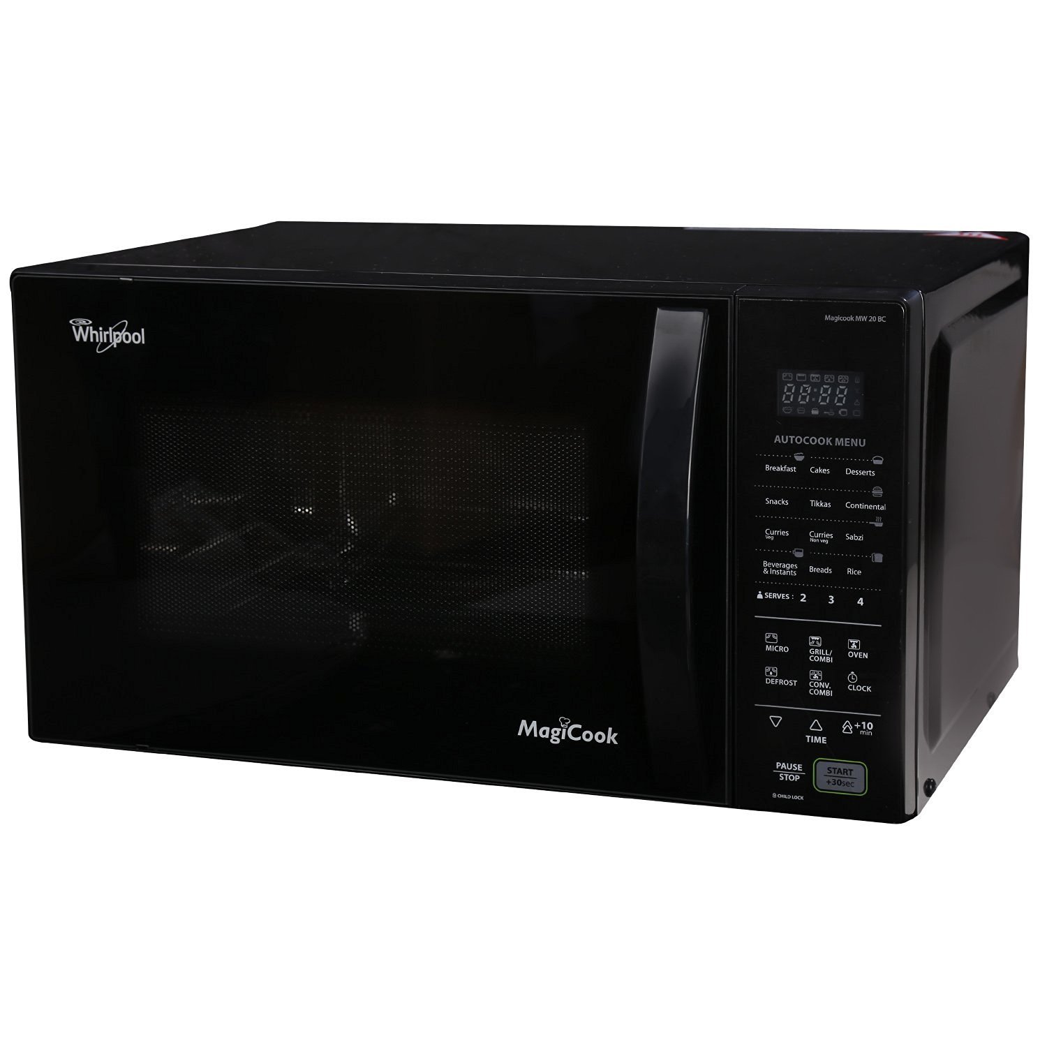 Whirlpool Magicook 20BC Convection Microwave Oven, angled view