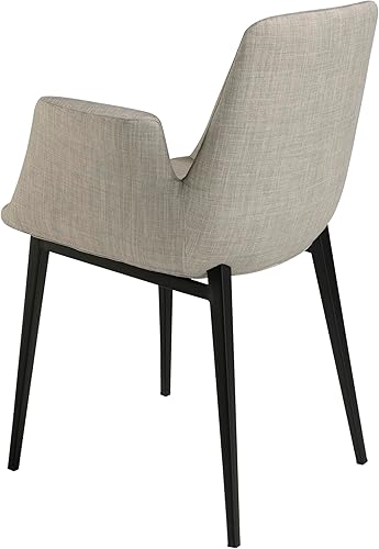 Miniatura 4 de Silla de comedor tapizada en Tela con reposabrazos y estructura de Patas en Acero Pintado en Color