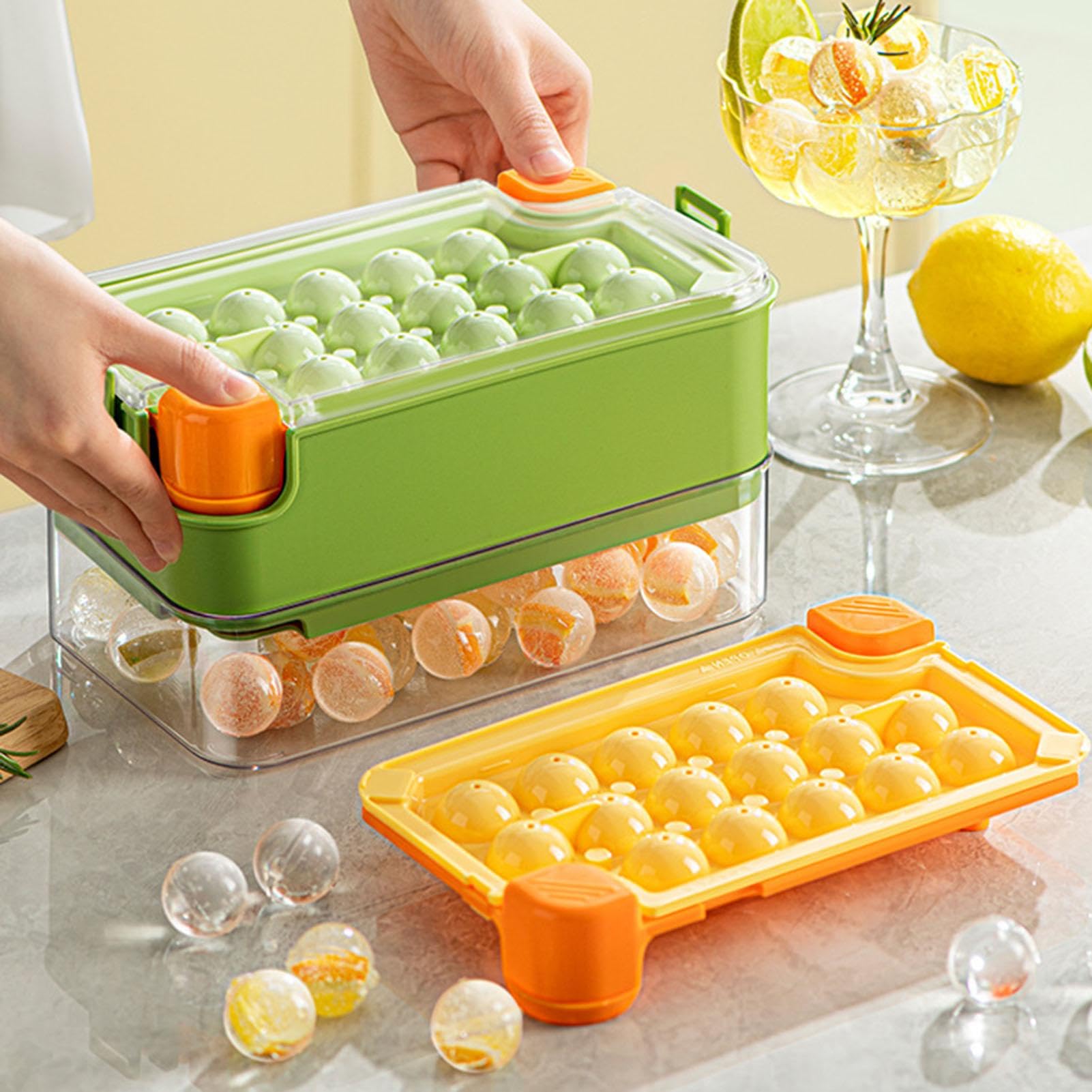 Set 3 Vassoi Per Cubetti Di Ghiaccio Rotondi - Con Cucchiaio E Pinza - Foto 8