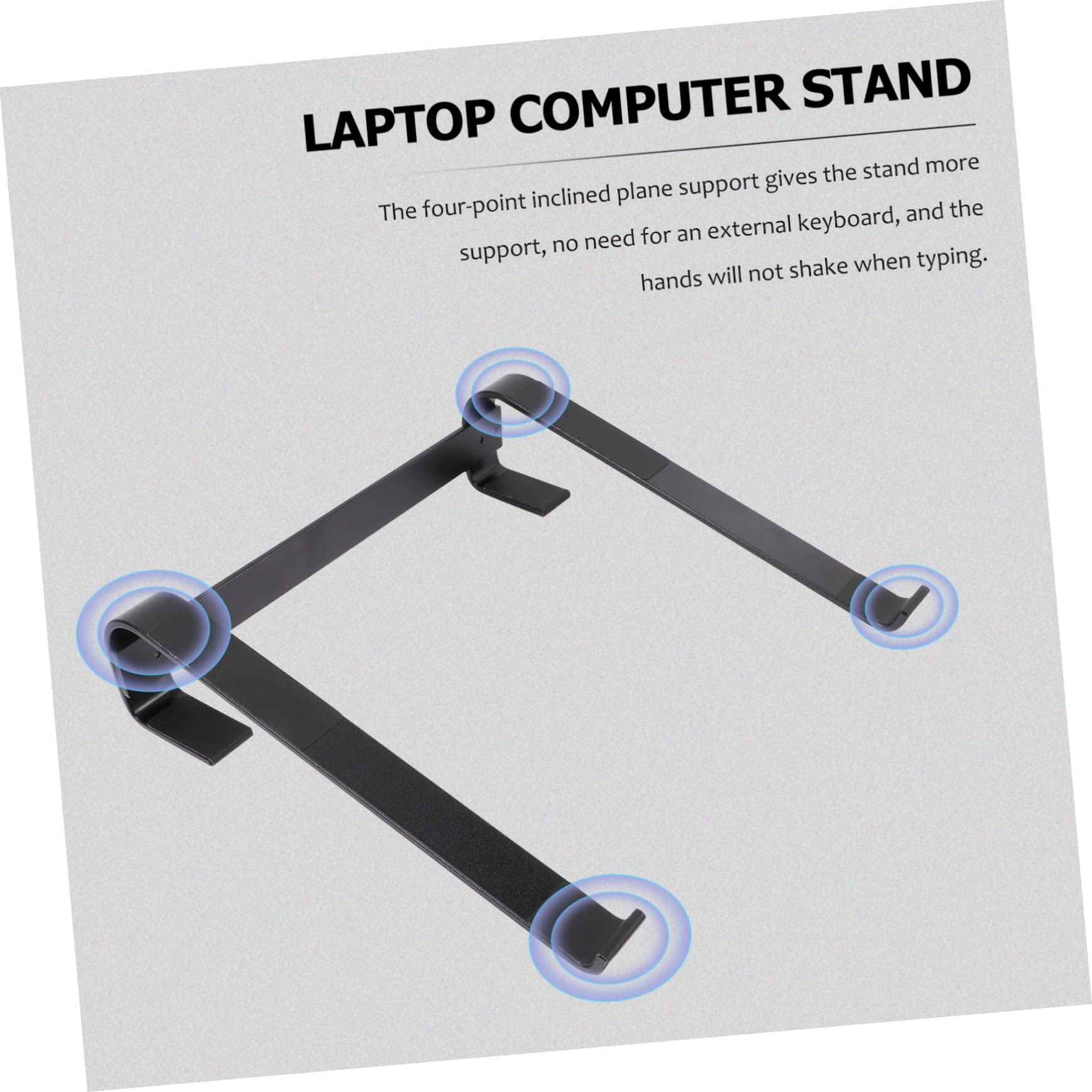 LALAFINA Supporto Laptop da Scrivania in Lega di Alluminio Nero | Design Verticale per Gaming Laptop e Notebook, Supporto Stabile Struttura a Punti, Base Rinforzata