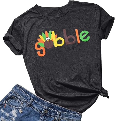 Miniatura 2 de Camisas de Acción de Gracias para mujer, camisa divertida con estampado de pavo para otoño, camisetas con estampado de letras de Acción de Gracias