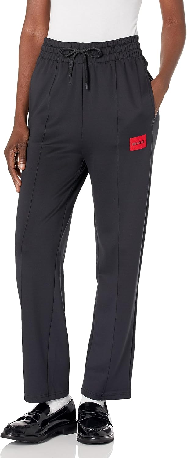 Hugo Womens Woven Logo Jersey Sweatpants