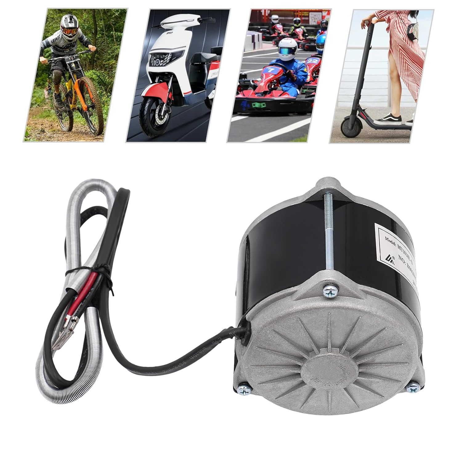 36V 500W Gear Reduction Electric Motor MY1018E-D, 1700RPM Electric Bicycle Brushed Motor Reductor, High Torque DC Motor for Electric Bicycles Dirt Bikes Scooters E-Bike