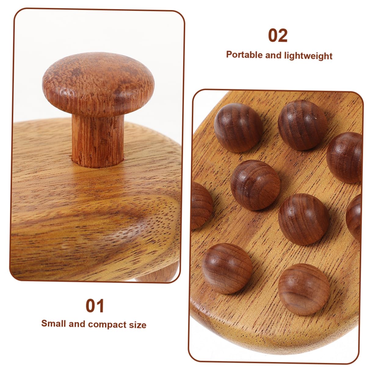 SHERCHPRY 2 Series Cepillo De Masaje De Sándalo Cuero Cabelludo Cepillo De Pelo Peine De Masaje En La Cabeza Peine De Masajes Para Limpiar El Cabello Marrón Claro De Madera 2 Piezas*2