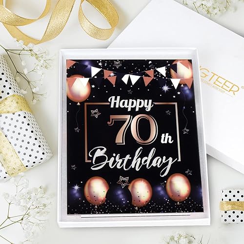 Miniatura 32 de LINGTEER Happy 11th Birthday Decorations, 2Pcs Black&Gold Stand Print Acrylic Table Centerpieces Backdrop Board- Cheers to 11 Years Old Fun Birthday