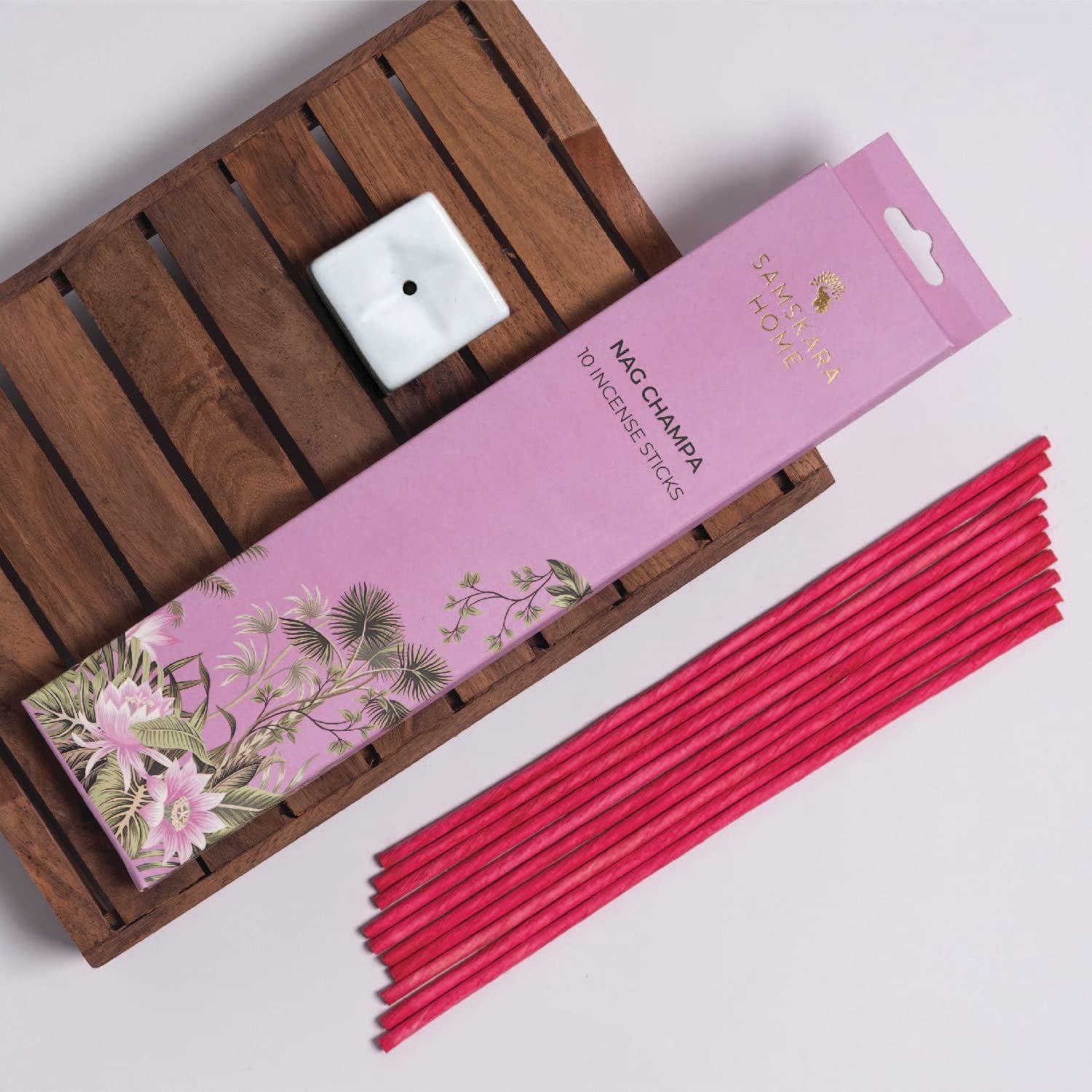 Samskara Nag Champa Incense Sticks Agarbatti | Highly Scented Indian Incense Sticks | Natural Incense Sticks | Lasts Upto 60 Mins per Stick | 100% Organic | Eco Friendly Incense (Pack of 1)