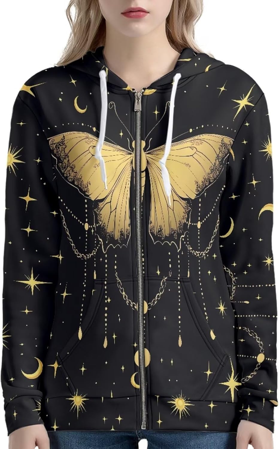 Women's Hoodie Full Zip Hooded Sweatshirts Soft Long Sleeve Jacket Drawstring Hoodies for Women