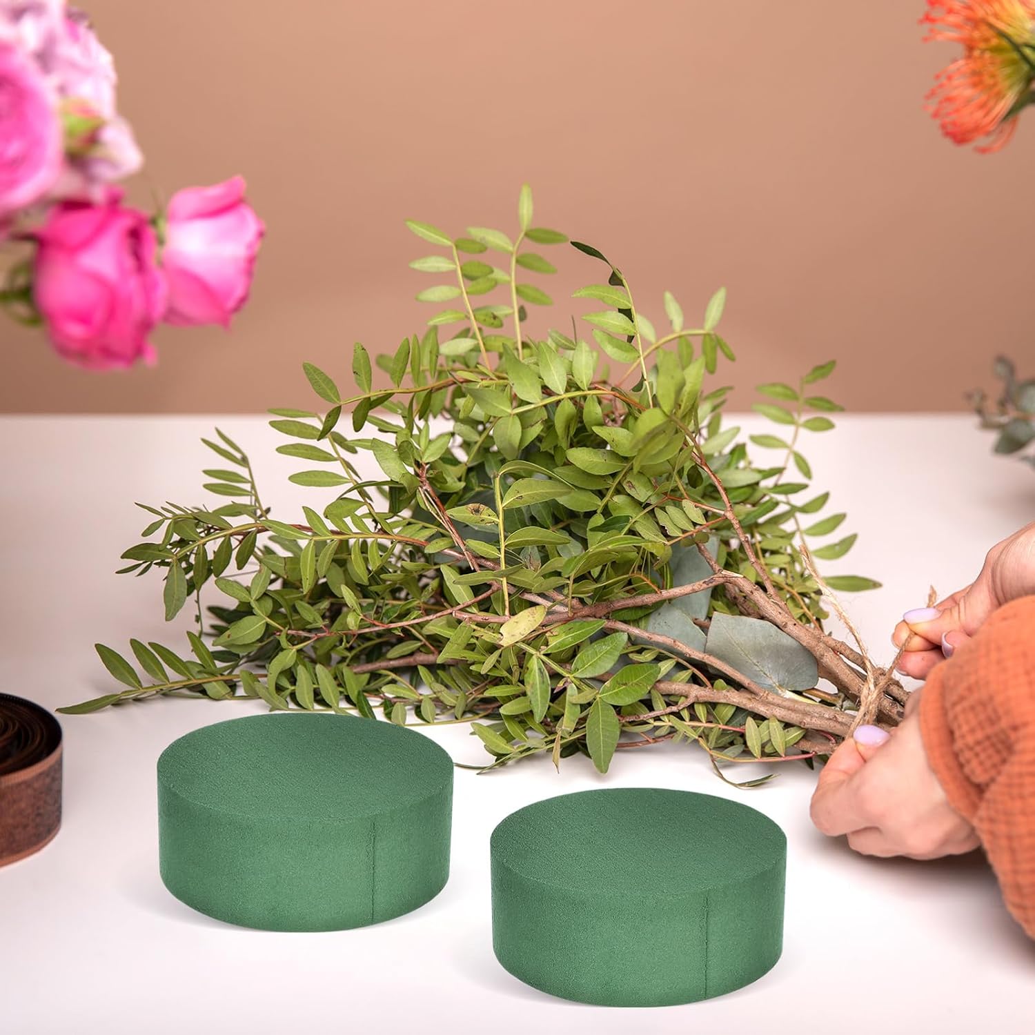 STOBOK 4pcs Floral Foam Blocks for Flower Arrangements Phenolic Foam Great Water Absorption for Fresh and Dried Flowers for Crafts and Home Decor