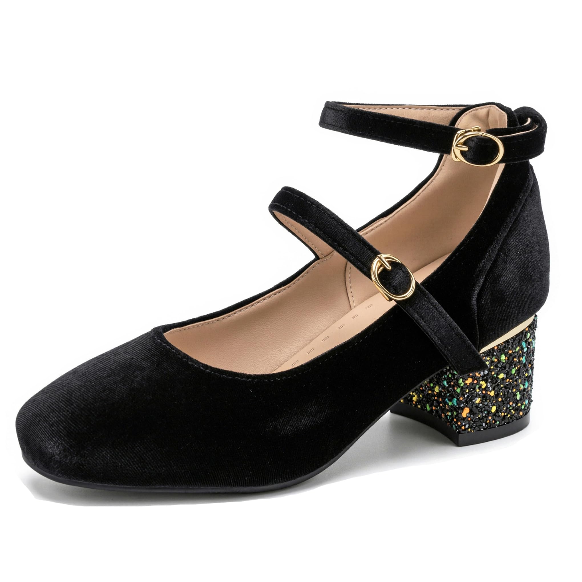 Bviennic Decollete Donna Tacco Largo Alto Numero 34-46