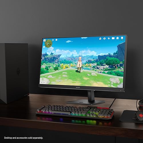 Miniatura 3 de HP OMEN 32q QHD 165Hz Monitor para juegos, pantalla QHD (2560 x 1440), panel IPS, 99% sRGB, 95% DCI-P3, 169, tecnología AMD FreeSync Premium, 32q