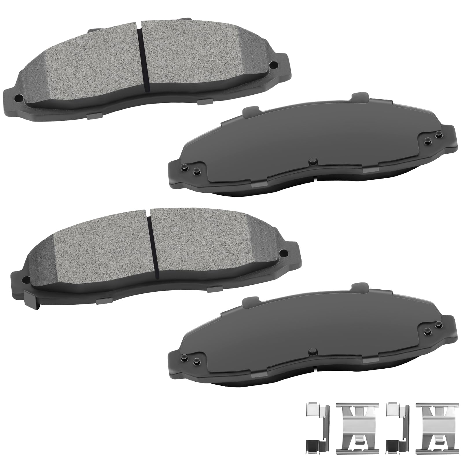 cciyu D679 Brake Pads w/Hardware Front Disc Brake Pad Set | Fit For Ford For F-150 1997-2004,For Lincoln For Blackwood 2002