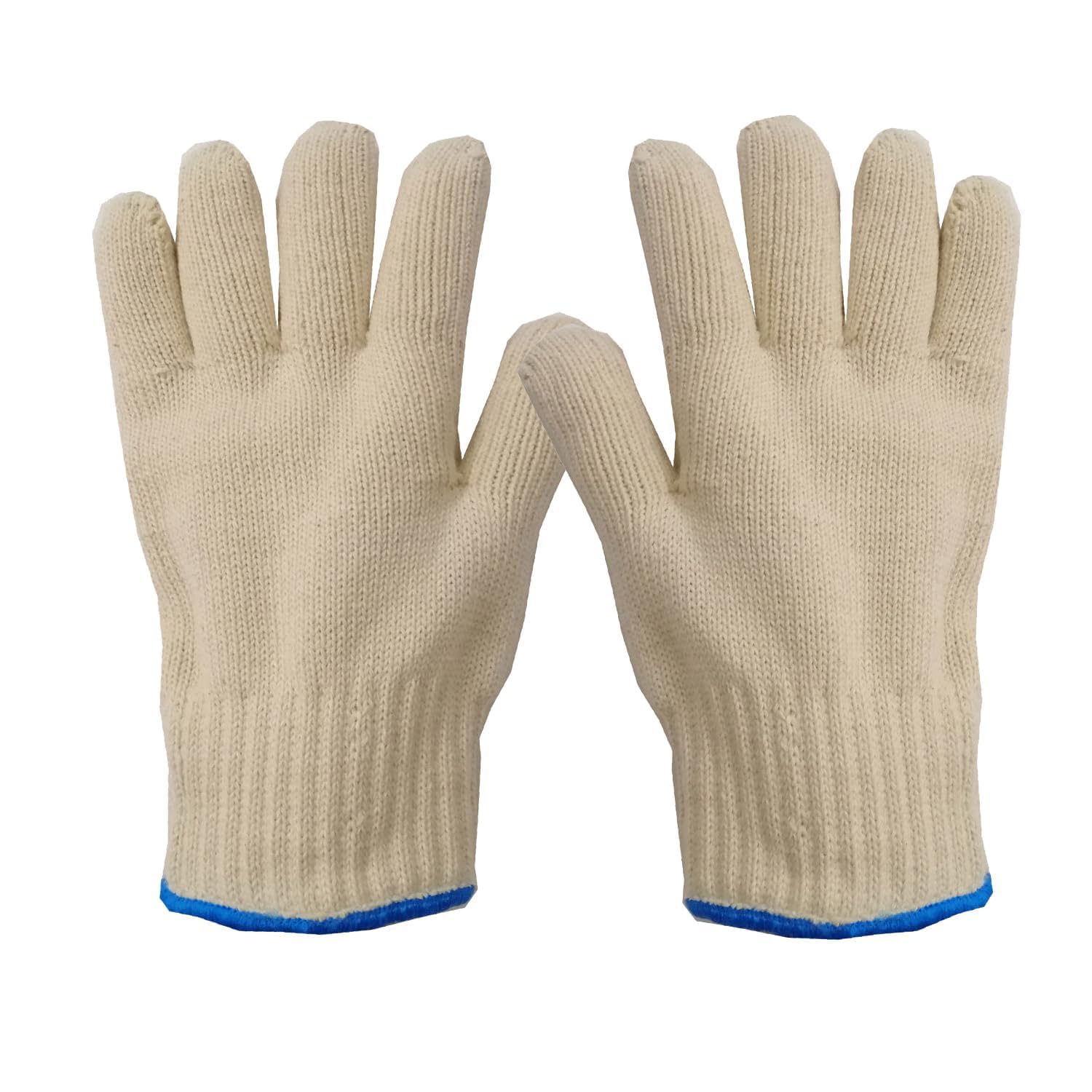2Pcs Heat Resistant Oven Gloves, Baking Gloves, Double-Layer Non-Slip & Reusable Kitchen Oven Gloves with Fingers for BBQ Cooking Baking