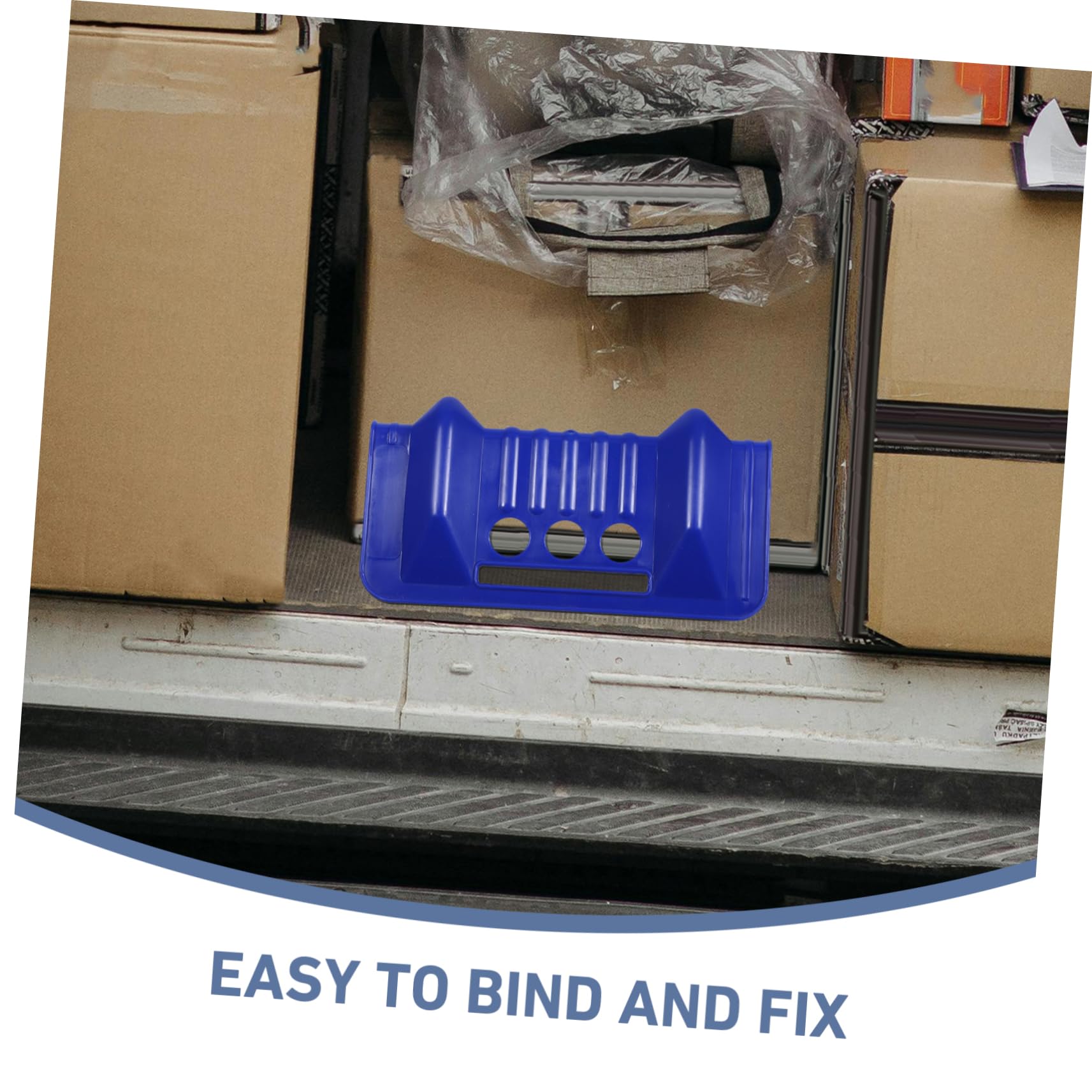 FUNOMOCYA Truck Corner Seals Edge Protectors Flatbed Edge Corner Strap Protector Cord Protector Winch Straps Shield Flatbed Strap Edge Guard Ratchet Strap Guard Plastic Blue