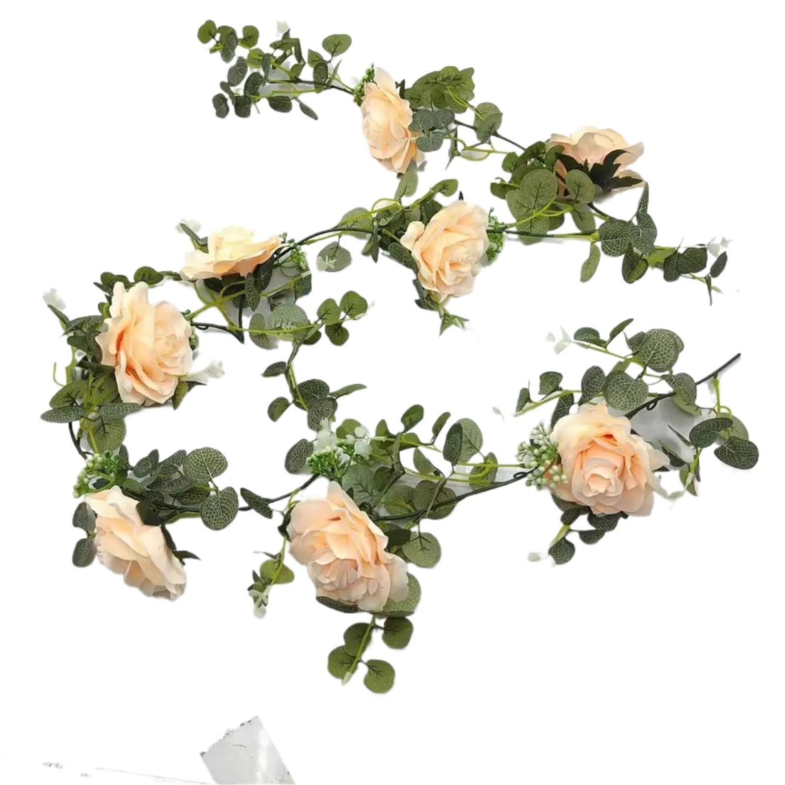 Ayztantine artificial flowers 1pcs Artificial Flowers Garland Vintage Fake Flower Peony Rose Vine Greenery Decorative Wall Wedding Hanging Decor